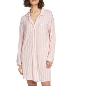 Stars Above Striped Beautifully Soft Notch Night Gown Pink Womens 3XL NWT